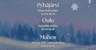 Cassiopeian vuoden 2024 joulukonsertit: Pyhäjärvi, Oulu ja Muhos