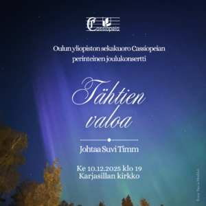 Cassiopeian joulukonsertti Tähtien valoa 10.12.2025 (käsiohjelma)